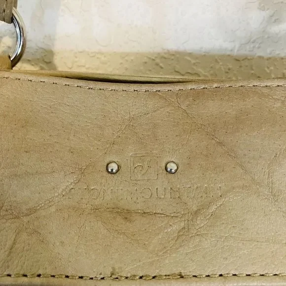 Stone Mountain Womens Leather Brown & Tan Handbag Purse - Picture 7 of 10